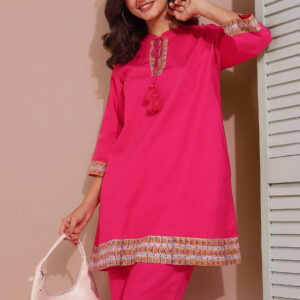 Ethnic Co-ord set (Pink)