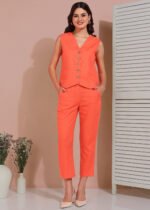 Waistcoat Co-ord set (Orange) - Image 6
