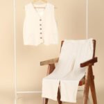 Waistcoat Co-ord set ( White)