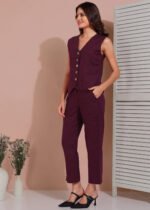 Waistcoat Co-ord set (Burgundy) - Image 3
