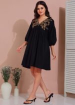 Midi Dress (Black) - Image 3