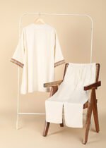 Ethnic Co-ord set (White) - Image 2