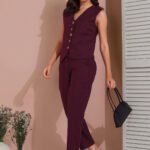 Waistcoat Co-ord set (Burgundy)