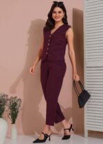 Waistcoat Co-ord set (Burgundy)