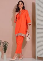Ethnic Co-ord set (Orange) - Image 4