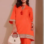 Ethnic Co-ord set (Orange)
