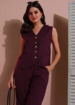 Waistcoat Co-ord set (Burgundy) - Image 6
