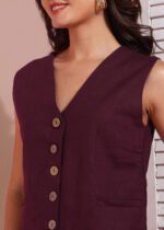 Waistcoat Co-ord set (Burgundy) - Image 7